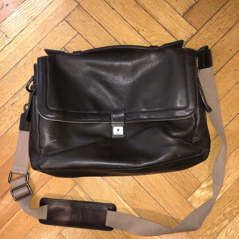 Brown No Name Messenger Bag Briefcase